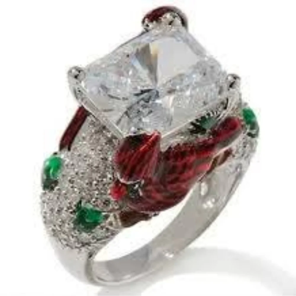 Rare VW 5 Carat Absolute Gemstone Cardinal Ring Sterling Silver Size 5! - Picture 3 of 10